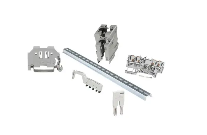 Klemmerækker, DIN Skinner og tilbehør til samlebokse