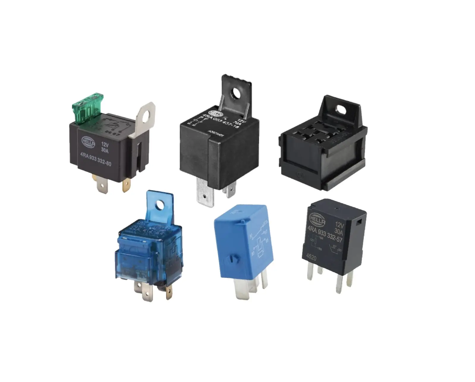 Relæer og tilbehør