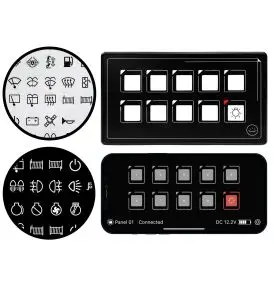 Trykpanel m. 6 eller 10 knapper - Kontakter og afbrydere